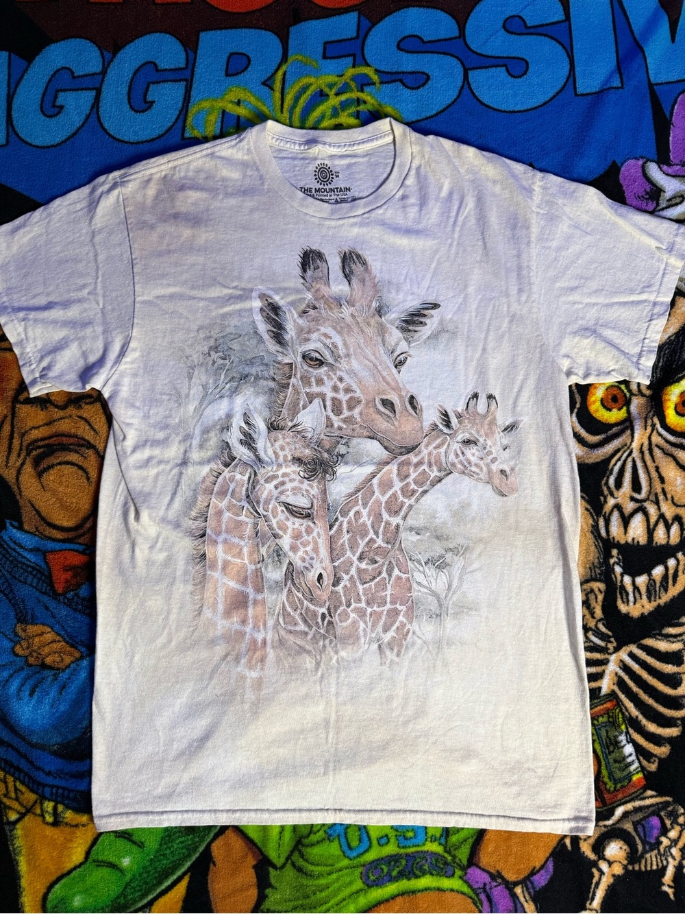 The Mountain White Giraffe Graphic Tee